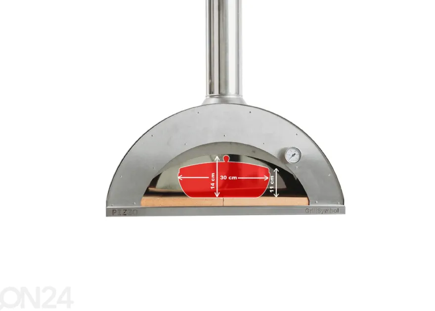 Pizzauuni jalustalla Pizzo-set-inox