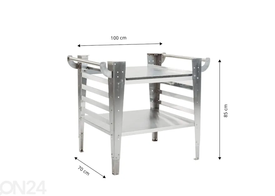 Pizzauunin jalusta Baso-inox