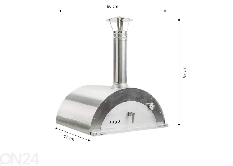 Pizzauuni Pizzo-inox