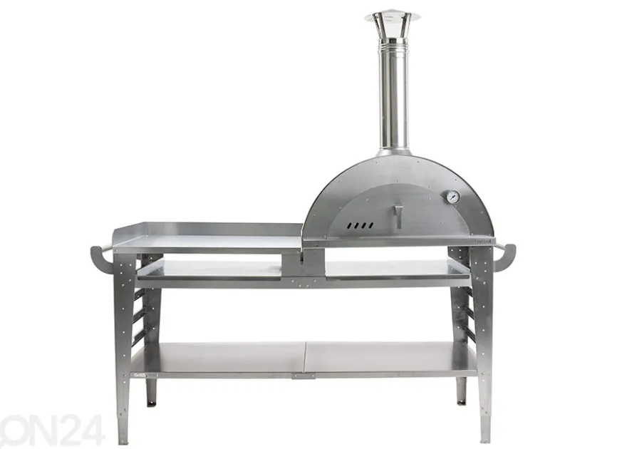 Pizzauuni pöytätasolla Pizzo-XL-set-inox