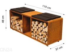 Polttopuuhylly GrillSymbol Enzo Rack-L