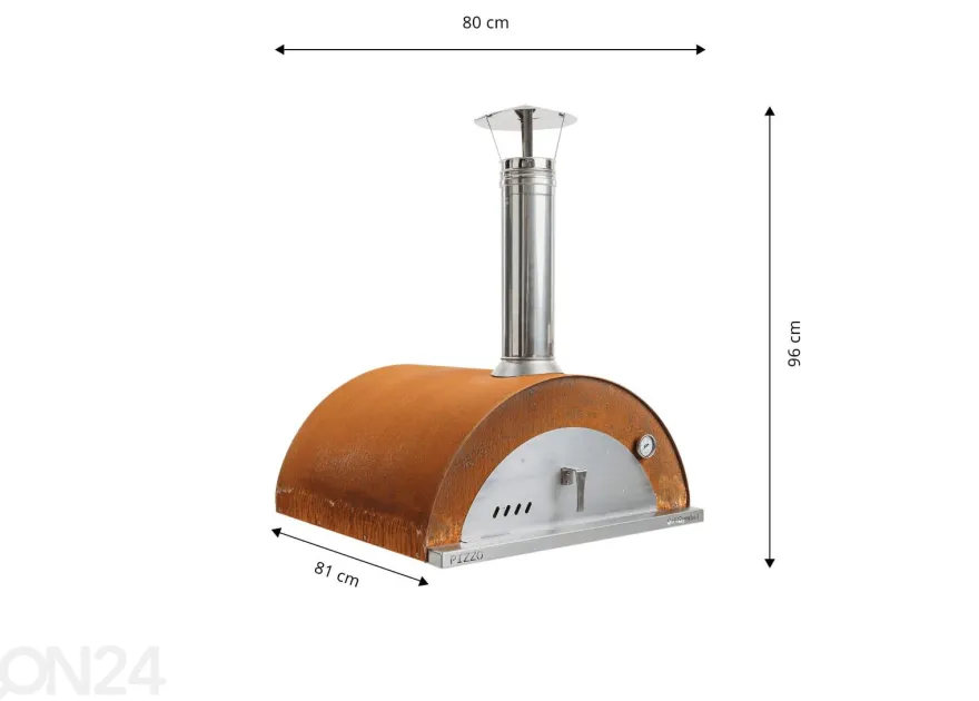 Puulämmitteinen pizzauuni Pizzo