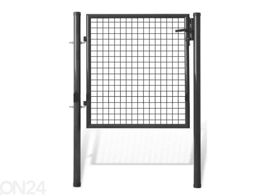 Puutarhaportti, harmaa 1x1 m