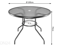 Puutarhapöytä Malaga Ø 100 cm