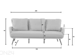 Puutarhasohva Key Largo 205 cm