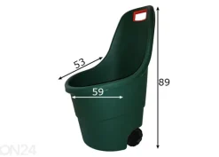 Puutarhavaunu Keter Easy Go 55 L, tummanvihreä