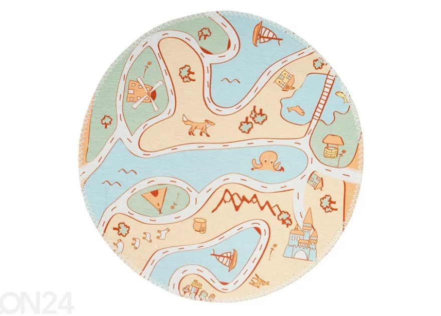 Pyöreä lasten matto Ø160 cm