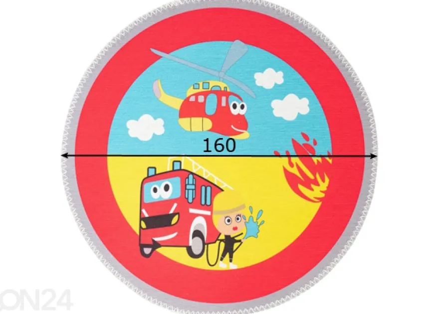 Pyöreä lasten matto Ø160 cm