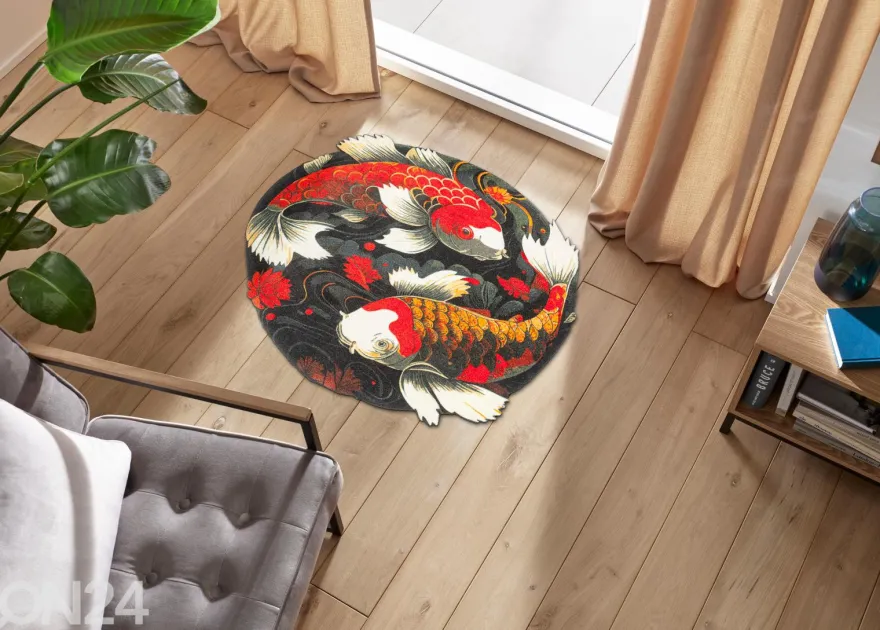 Pyöreä matto Koi Couple Ø 90 cm