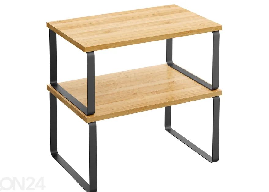 Pöytähylly 2 kpl, musta/tammi