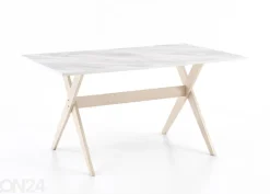 Pöytä Sorrento 90x150 cm, valkoinen pyökki