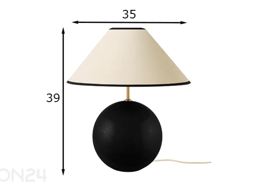 Pöytävalaisin Iris 35, musta