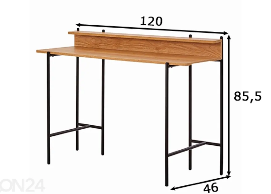 Pöytä 46x120 cm, akaasia
