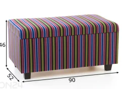 Rahi säilytystilalla kansallisväreissä 90 cm