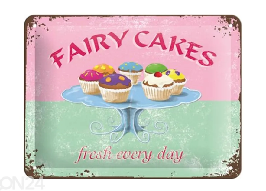 Retro juliste Fairy Cakes 15x20 cm