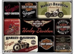 Retro magneetit HARLEY-DAVIDSON 9 kpl