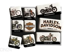 Retro magneetit HARLEY-DAVIDSON MALLIT, 9 kpl