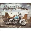 Retro metallijuliste 30x40 cm Harley Davidson - Route 66 Road King Classic