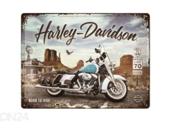 Retro metallijuliste 30x40 cm Harley Davidson - Route 66 Road King Classic