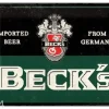 Retro metallitaulu Becks - Grün Quer 30x40 cm