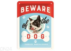 Retro metallitaulu Beware of the Dog 15x20 cm