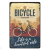 Retro metallitaulu Bicycle Life is a beautiful ride 20x30 cm