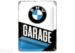 Retro metallitaulu BMW Garage 15x20 cm