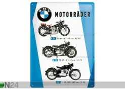 Retro metallitaulu BMW moottoripyörät 30x40 cm