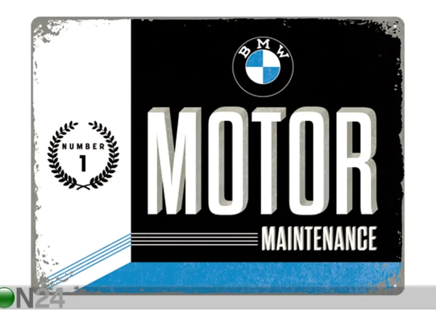 Retro metallitaulu BMW Motor Maintenance 30x40 cm