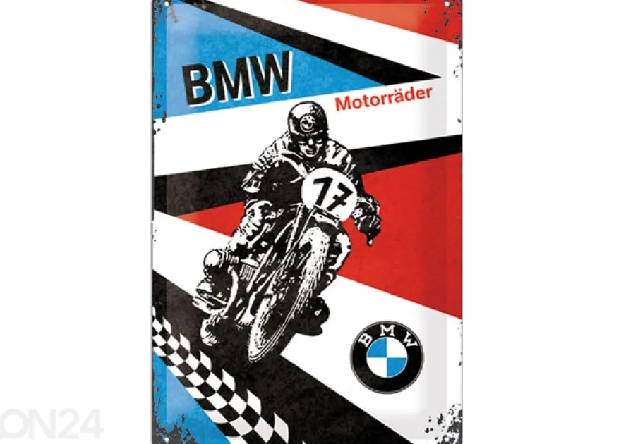 Retro metallitaulu BMW Motorräder 20x30 cm