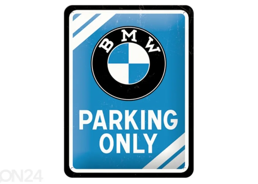 Retro metallitaulu BMW Parking Only 15x20 cm