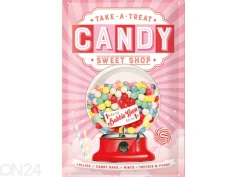 Retro metallitaulu Candy 20x30 cm