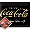 Retro metallitaulu Coca-Cola Refresh Yourself Metallic 30x40 cm