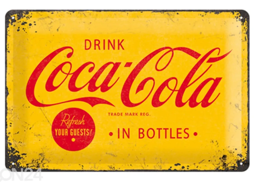 Retro metallitaulu Coca-Cola In Bottles 20x30 cm