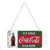 Retro metallitaulu Coca-Cola Ice Cold Sold Here 10x20 cm