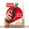 Retro metallitaulu Coca Cola Good with food 30x40 cm