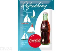 Retro metallitaulu Coca-Cola Refreshing Purjekas 20x30cm