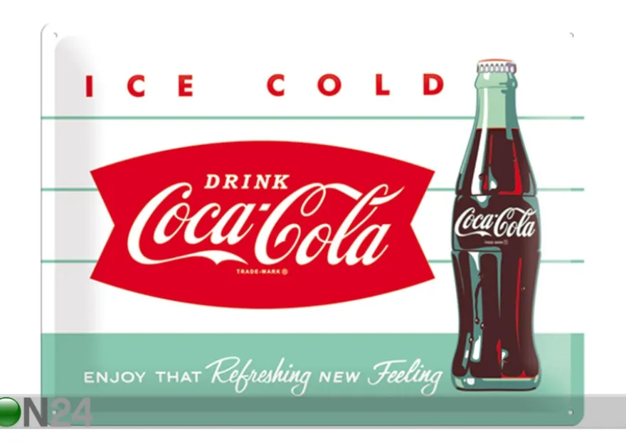 Retro metallitaulu Coca Cola Ice Cold 30x40 cm