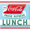 Retro metallitaulu Coca-Cola Lunch 15x20 cm