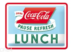 Retro metallitaulu Coca-Cola Lunch 15x20 cm
