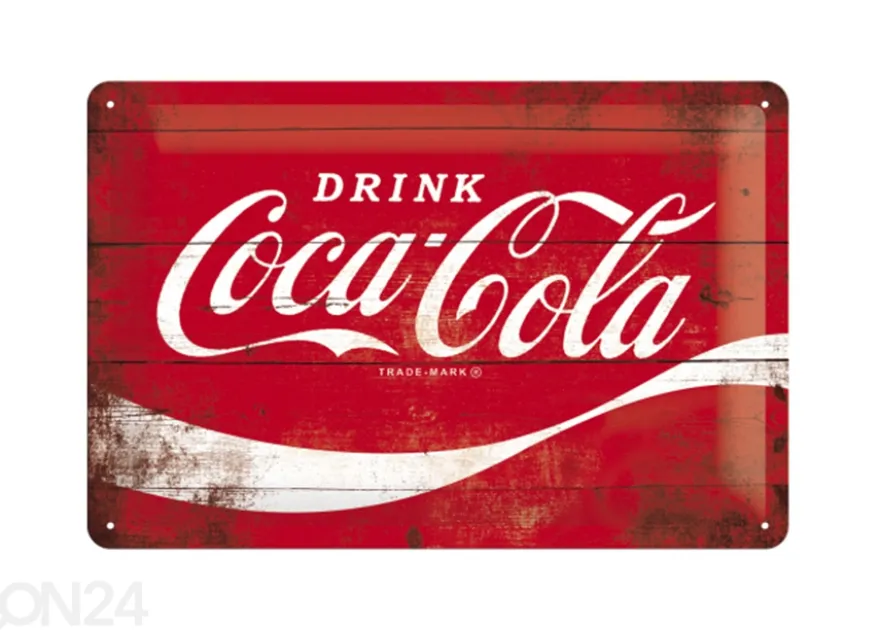 Retro metallitaulu COCA-COLA LOGO 20x30 cm