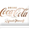 Retro metallitaulu Coca-Cola logo, valkoinen 15x20 cm