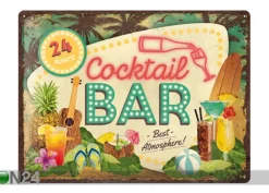 Retro metallitaulu Cocktail Bar 30x40 cm