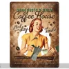 Retro metallitaulu Coffe House 30x40 cm