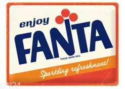 Retro metallitaulu Fanta - Logo 30x40 cm