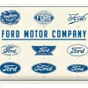 Retro metallitaulu Ford - Logo Evolution 30x40 cm