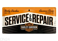 Retro metallitaulu Harley-Davidson Service & Repair 25x50 cm