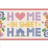 Retro metallitaulu Home Sweet Home 10x20 cm