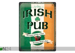 Retro metallitaulu Irish Pub 30x40 cm