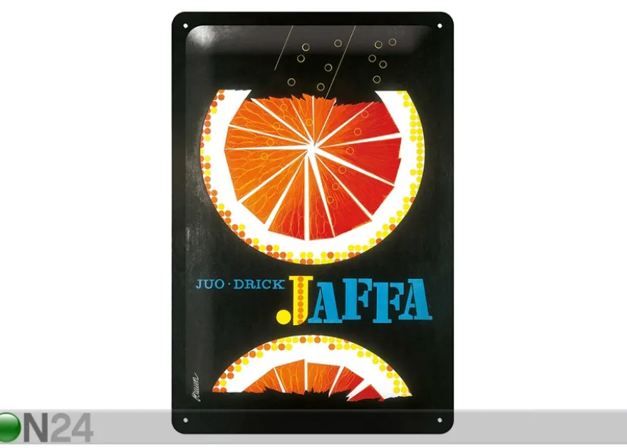 Retro metallitaulu Jaffa 20x30 cm